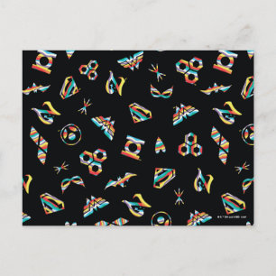 DC Super Hero Meisjes Regenboog Icoon Patroon Briefkaart