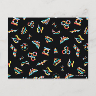 DC Super Hero Meisjes Regenboog Icoon Patroon Briefkaart