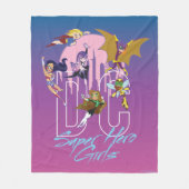 DC Super Hero Meisjes Skyline Fleece Deken (Voorkant)