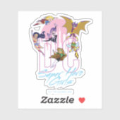 DC Super Hero Meisjes Skyline Sticker (Vel)
