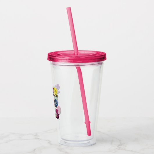 DC Super Hero Meisjes Stad Lettering Acryl Drinkbeker (Links)