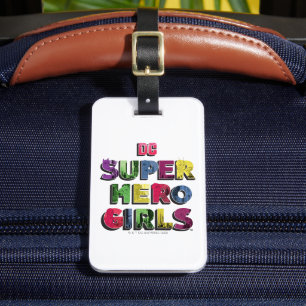 DC Super Hero Meisjes Stad Lettering Bagagelabel