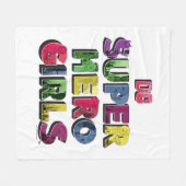 DC Super Hero Meisjes Stad Lettering Fleece Deken (Voorkant (Horizontaal))