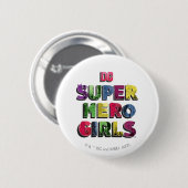 DC Super Hero Meisjes Stad Lettering Ronde Button 5,7 Cm (Voorkant /achterkant)