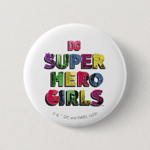 DC Super Hero Meisjes Stad Lettering Ronde Button 5,7 Cm