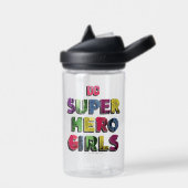 DC Super Hero Meisjes Stad Lettering Waterfles (Links)