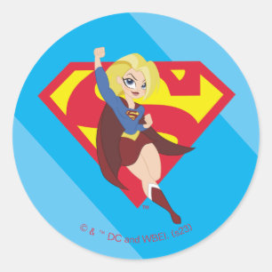 DC Super Hero Meisjes Supergirl Ronde Sticker