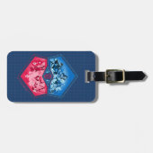 DC Super Hero Meisjes Teamwork Battle Bagagelabel (Voorkant horizontaal)