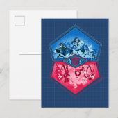 DC Super Hero Meisjes Teamwork Battle Briefkaart (Voorkant / Achterkant)