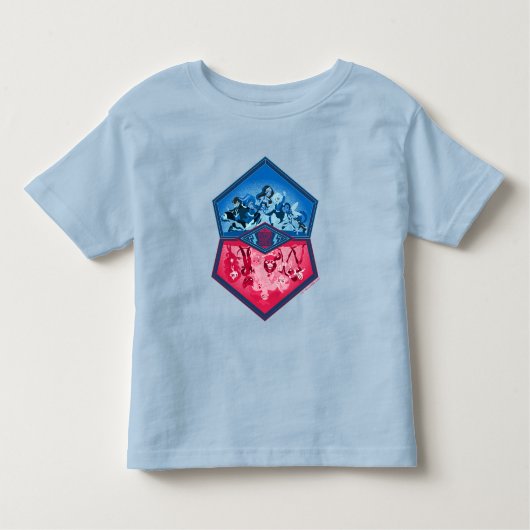 DC Super Hero Meisjes Teamwork Battle Kinder Shirts (Voorkant)