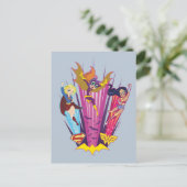 DC Super Hero Meisjes Trio Briefkaart (Staand voorkant)