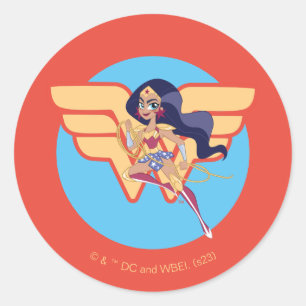 DC Super Hero Meisjes Wonder Vrouw Ronde Sticker