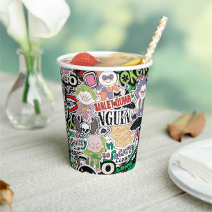 DC Super-Schurken Cartoon Patroon Papieren Bekers