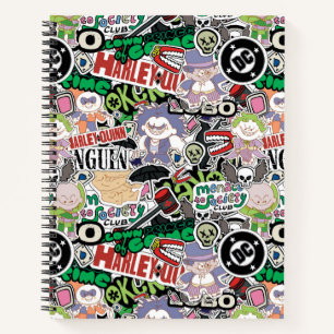 DC Super-Schurken Cartoonpatroon Notitieboek