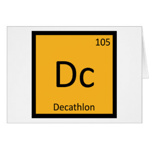 Dc - Symbole chimique du Décathlon d'athlétisme