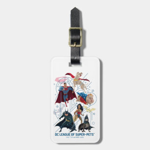 DC Trinity Heroes & Super Pets Bagagelabel