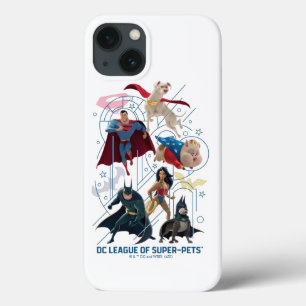 DC Trinity Heroes & Super Pets iPhone 13 Hoesje