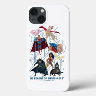 DC Trinity Heroes & Super Pets iPhone 13 Hoesje