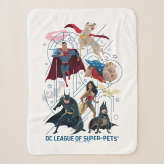 DC Trinity Heroes & Super Pets Sherpa Deken
