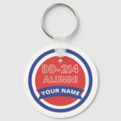 DD-214 Alumni gepersonaliseerde pensionering van d Sleutelhanger (Achterkant)