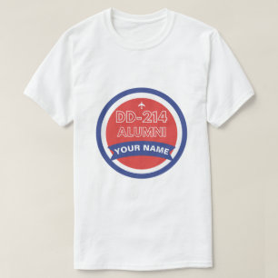 DD-214 Alumni gepersonaliseerde pensionering van d T-shirt