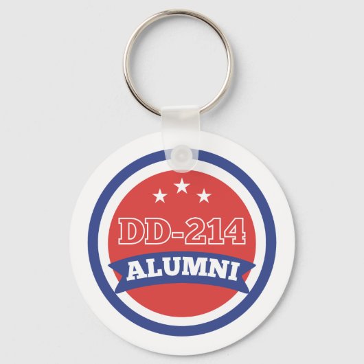 DD-214 Alumni Leger Veteraan Militaire Pensioen Sleutelhanger (Achterkant)