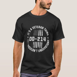 DD 214 Alumni Veteraan US Flag Soldier T Shirt