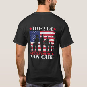 DD-214 Amerika's officiële Man Kaart Veteran Day T-shirt