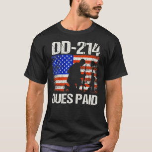 Dd 214 Dues Paid DD214 Soldaat Veteran T-shirt