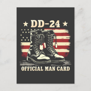 DD 24 Officiële Man Kaart American Veteran Day Fla