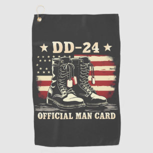 DD 24 Officiële Man-kaart Amerikaanse Veteranen Da Golfhanddoek