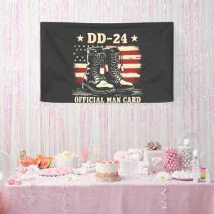 DD 24 Officiële Man-kaart Amerikaanse Veteranen Da Spandoek