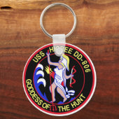 DD-806 USS HIGBEE Destroyer Ship Militaire Patch Sleutelhanger (Voorkant)