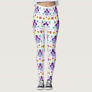 dd de los muertos floro leggings