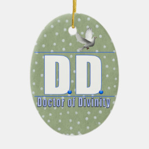 DD Doctor in de godheid Acronym LOGO Keramisch Ornament