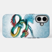 Ddecember: Birthstone Dragon: Turquoise Hoesje-Mat Case-Mate iPhone Case (Achterkant (horizontaal))