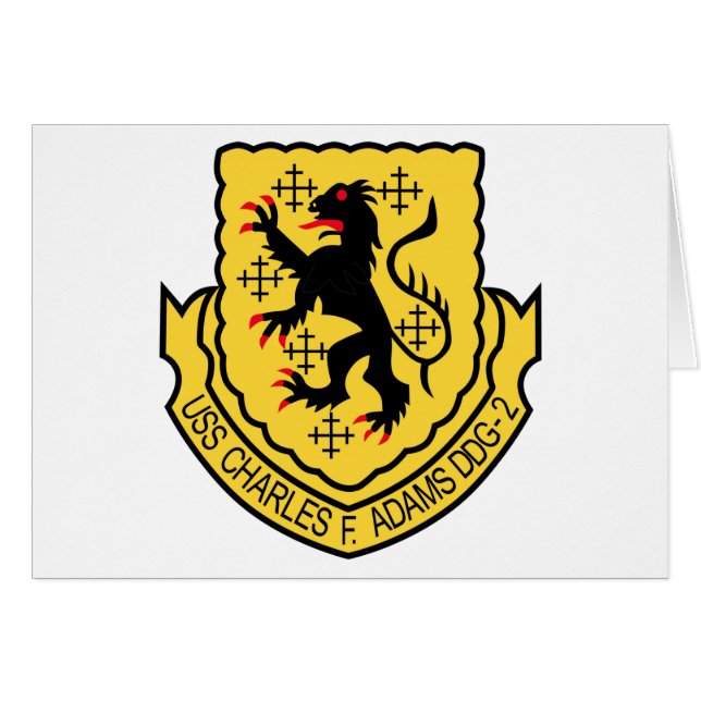 DDG-2 USS Charles F Adams Militaire Patch Destroye (Voorkant Horizontaal)