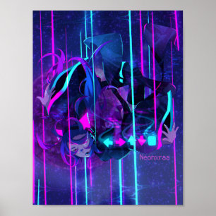 DDR Anime Meisje Poster