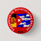DDR-KUBA RONDE BUTTON 3,2 CM (Voorkant)
