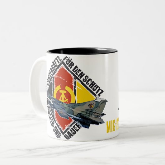 DDR MIG 23 TWEEKLEURIGE KOFFIEMOK (Voorkant links)