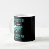 DDR Trabi "Männer aus Stahl, fahren Autos aus Papp Koffiemok (Voorkant links)