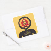 DDR vlag avatar Vierkante Sticker (Envelop)