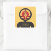 DDR vlag avatar Vierkante Sticker (Tas)