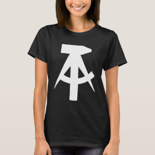 DDR Vlag hamer en kompas idee T-shirt