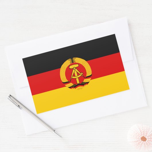 DDR-vlag Rechthoekige Sticker (Envelop)
