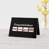 DDS-graad - AANGEPASTE NAAM - Gefeliciteerd Kaart (Gele Bloem)