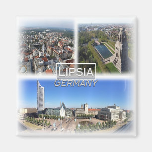 DE0128 Europa, Duitsland, Saksen, Lipsia, Koelkast Magneet