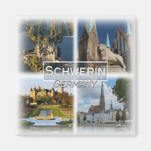 DE0130 Europa, Duitsland, Schwerin, Koelkast Magneet
