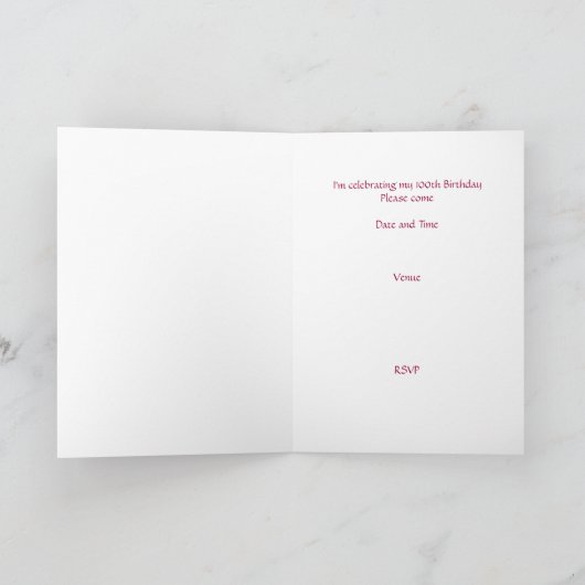 de 100ste Uitnodiging van de Viering van de (Binnen)