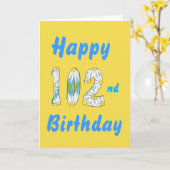 de 102ste Kaart van de Verjaardag (Gele Bloem)